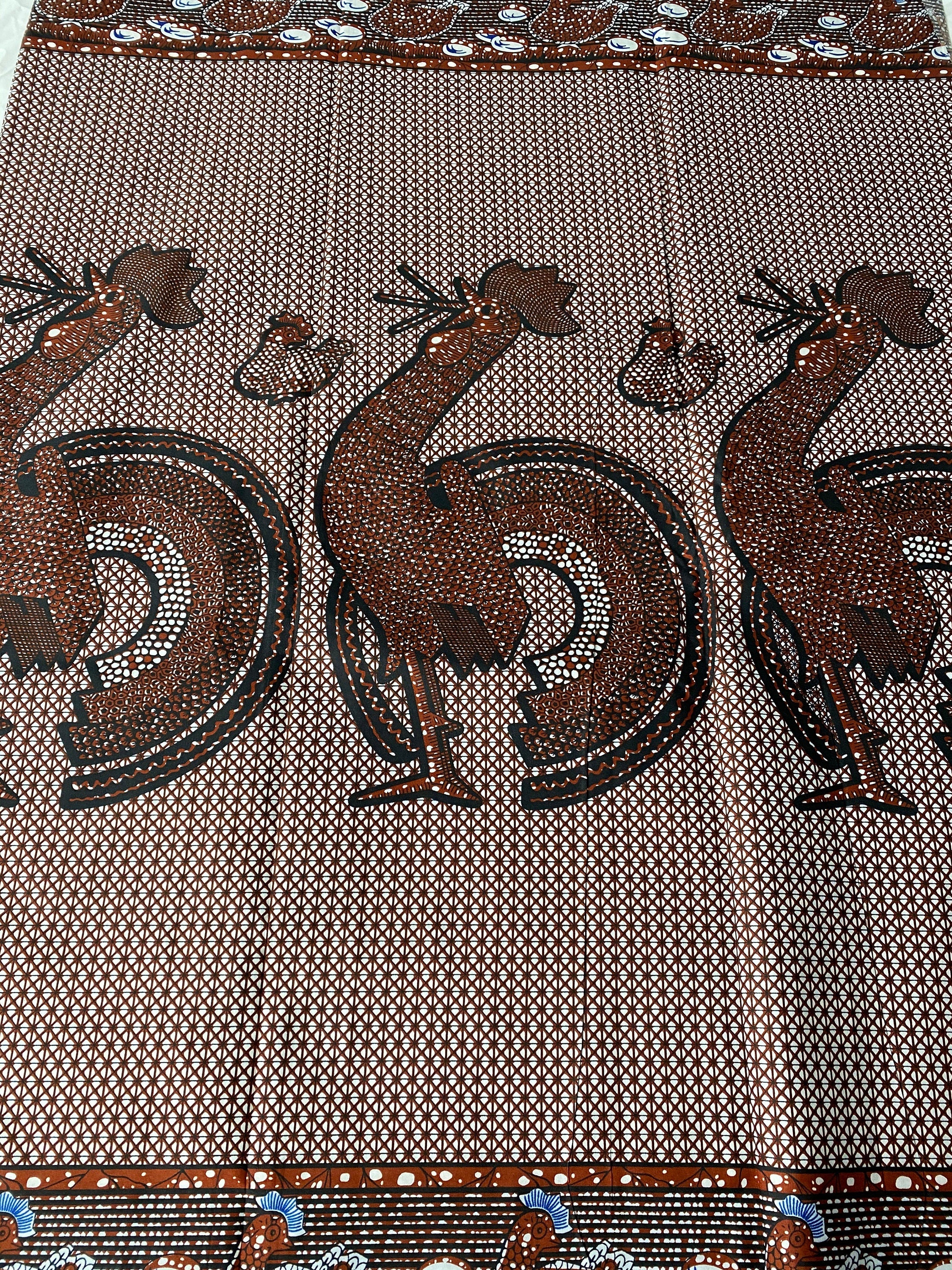 Polycotton African Fabric 6 Yards Soft Ankara Wax Print Material