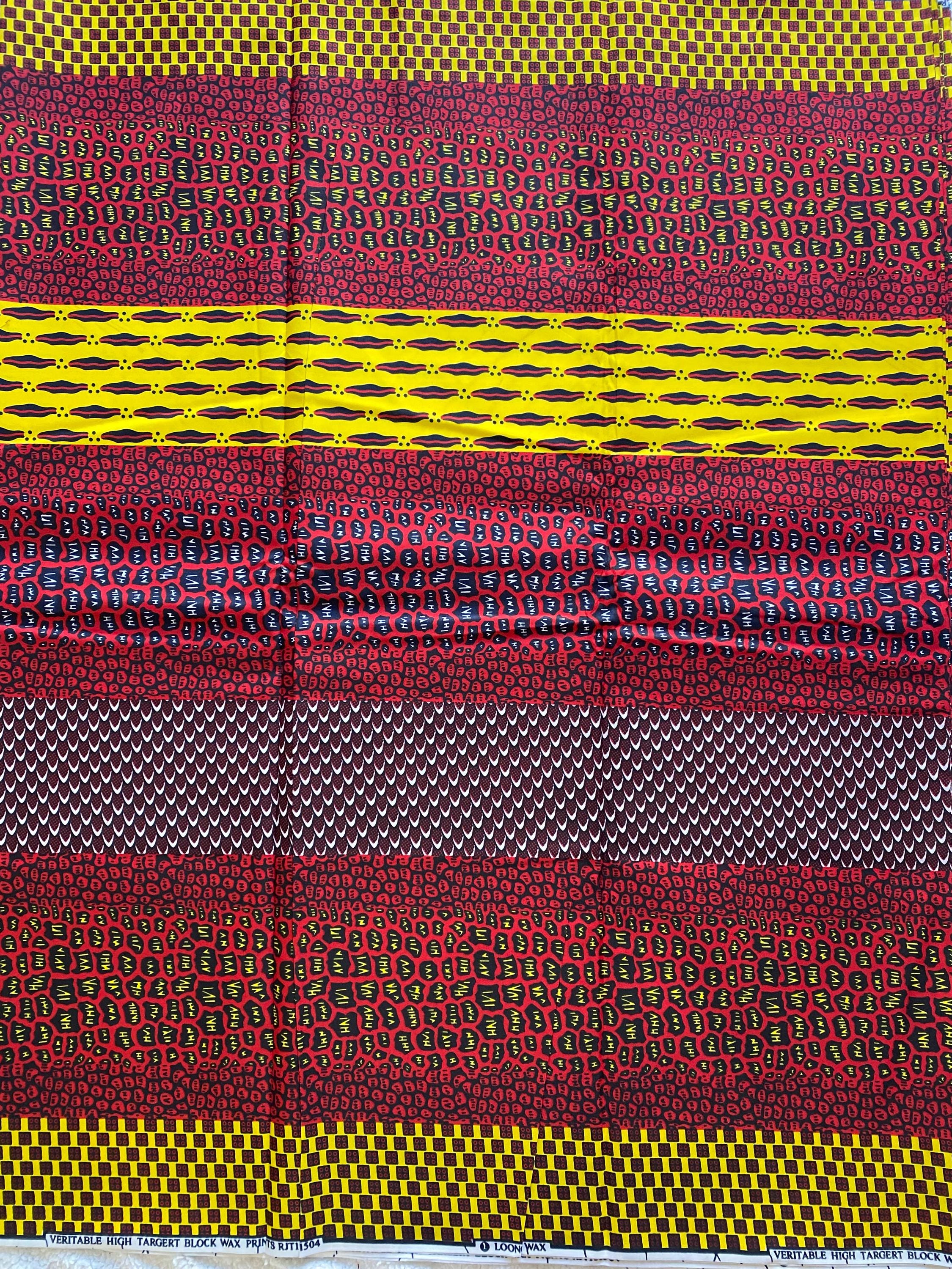 Polycotton African Fabric 6 Yards Soft Ankara Wax Print Material