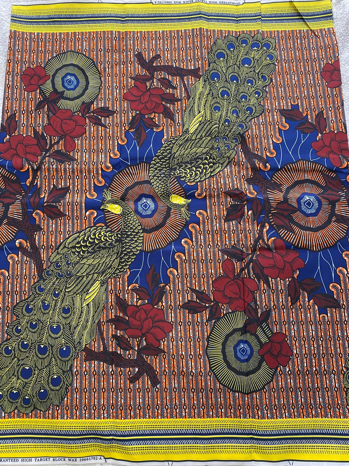 Polycotton African Fabric 6 Yards Soft Ankara Wax Print Material