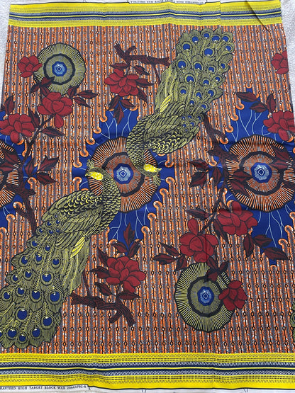 Polycotton African Fabric 6 Yards Soft Ankara Wax Print Material