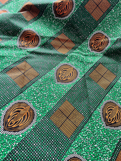 Polycotton African Fabric 6 Yards Soft Ankara Wax Print Material