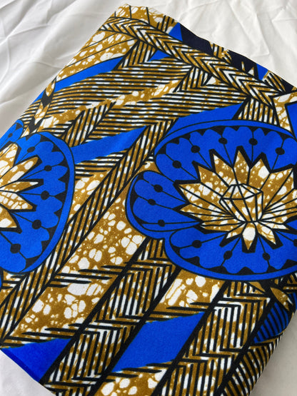 Polycotton African Fabric 6 Yards Soft Ankara Wax Print Material