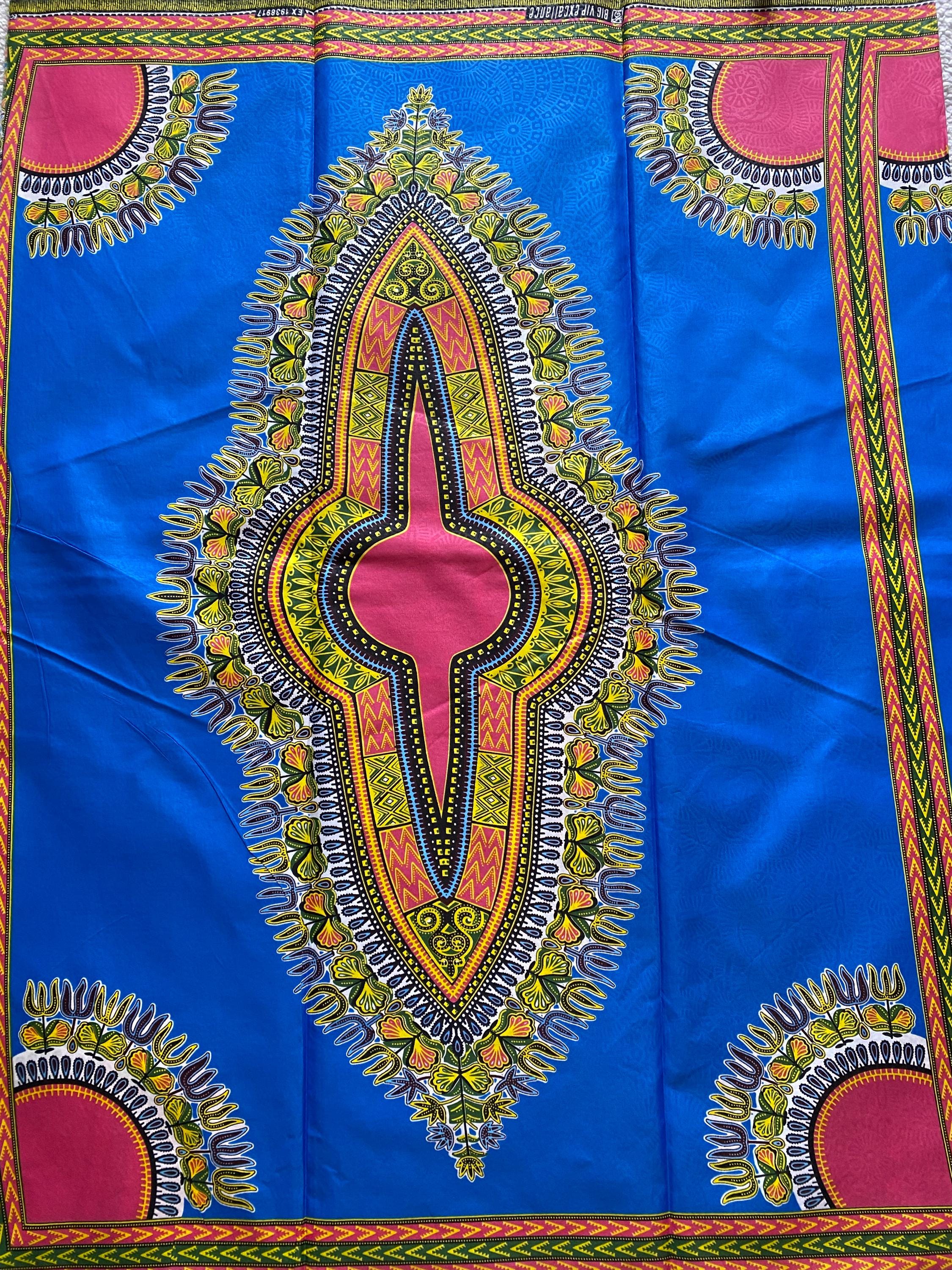 Dashiki Angelina African Wax Print Fabric – 6 Yards Cotton Ankara