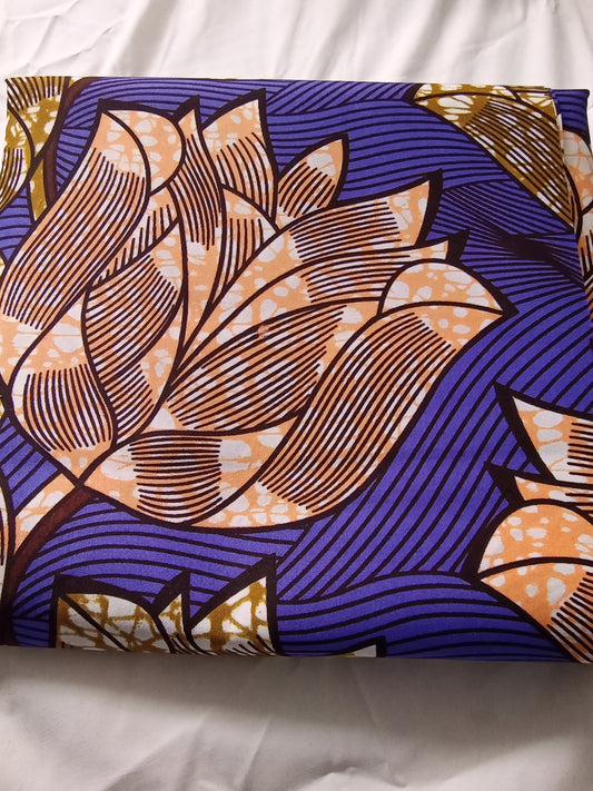 Polycotton African Fabric 6 Yards Soft Ankara Wax Print Material