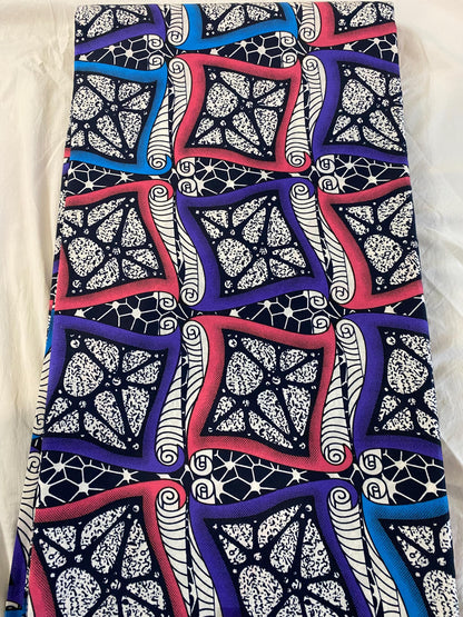 Polycotton African Fabric 6 Yards Soft Ankara Wax Print Material