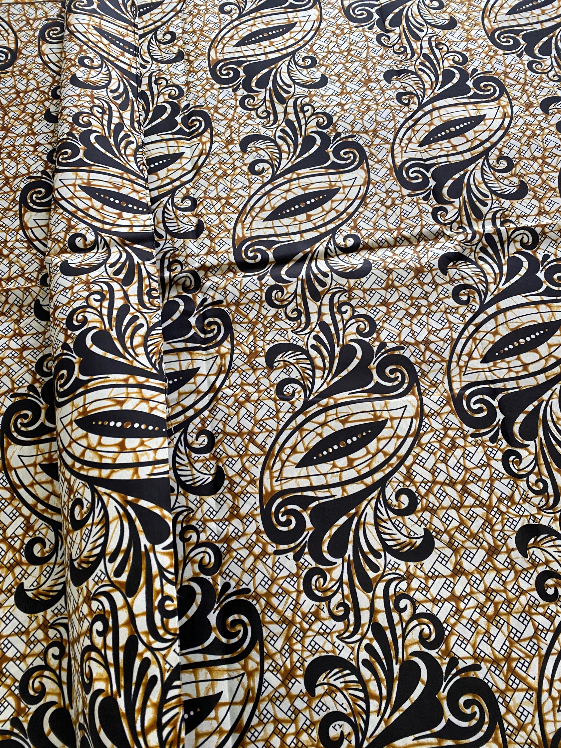 Polycotton African Fabric 6 Yards Soft Ankara Wax Print Material