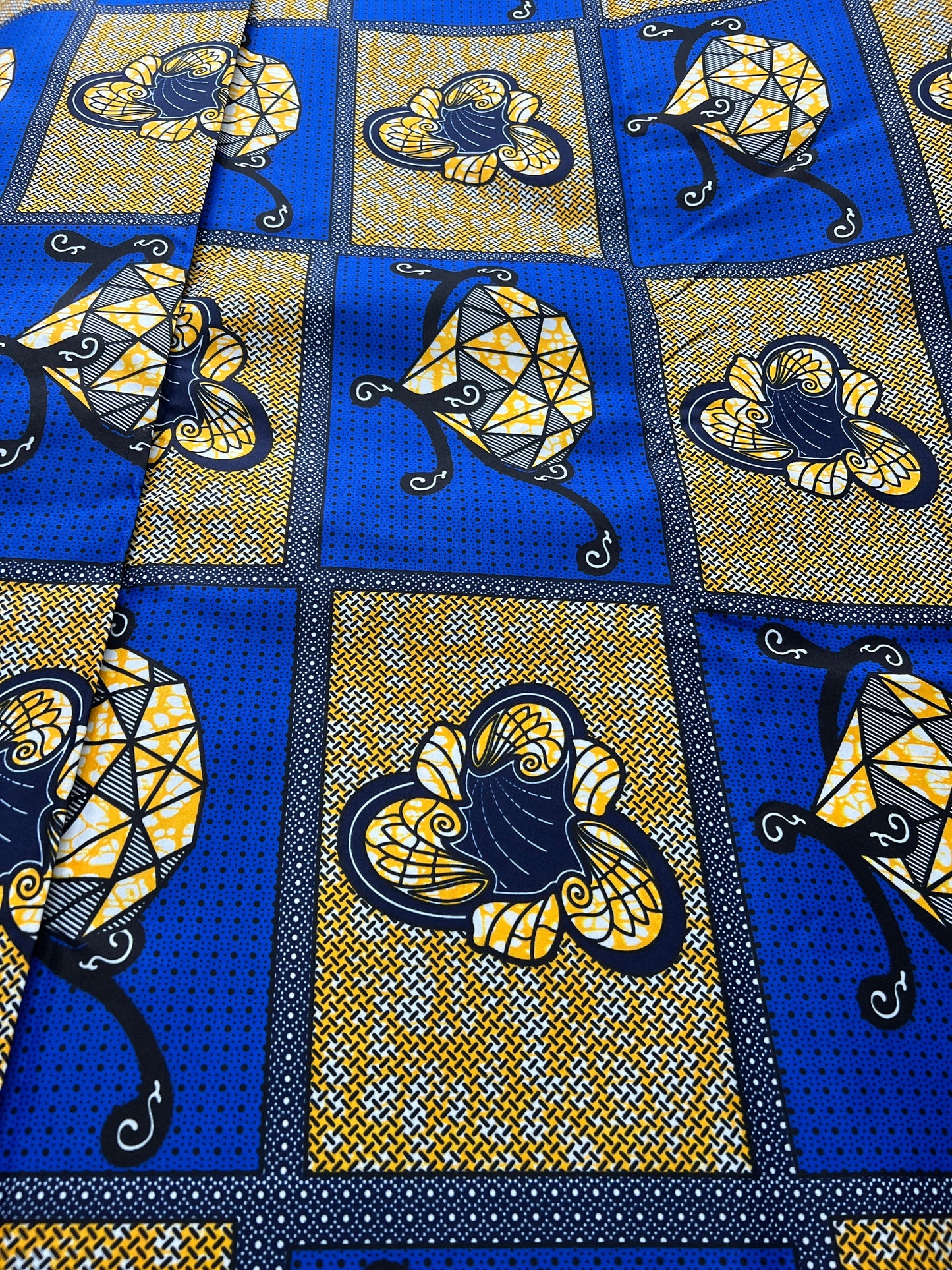 Polycotton African Fabric 6 Yards Soft Ankara Wax Print Material