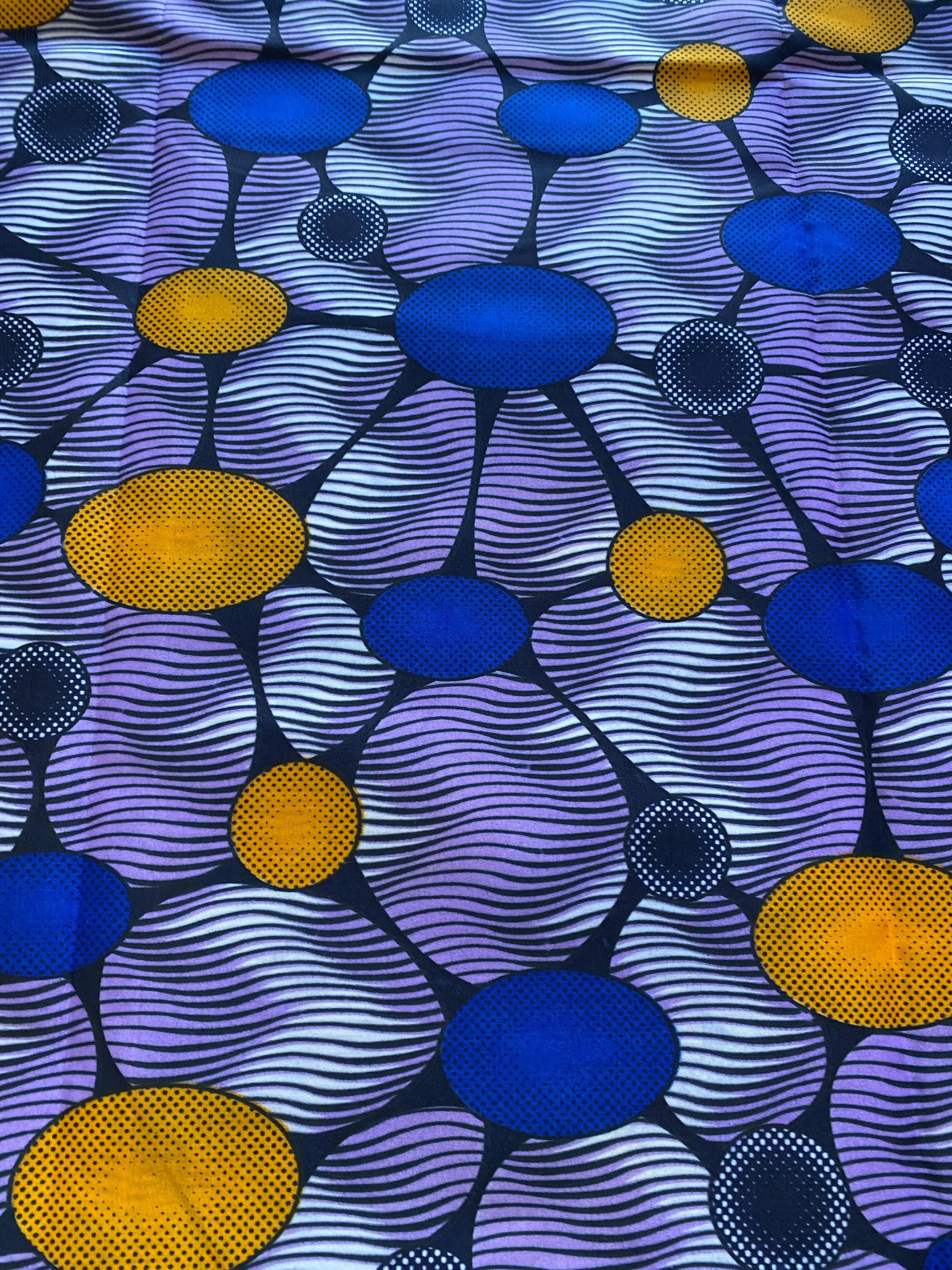 Ankara African Print Fabric, Polycotton (6 Yards)