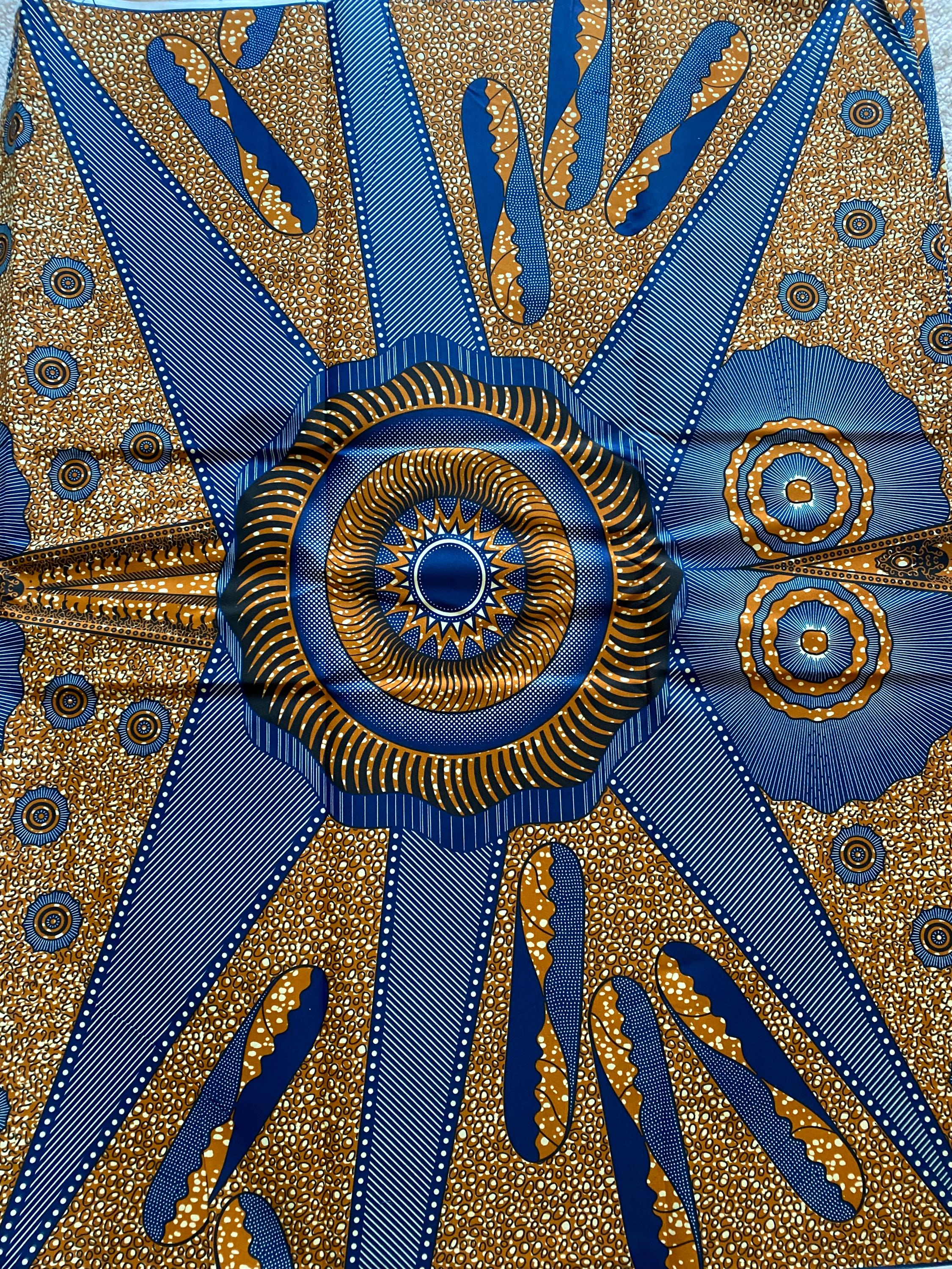 Polycotton African Fabric 6 Yards Soft Ankara Wax Print Material