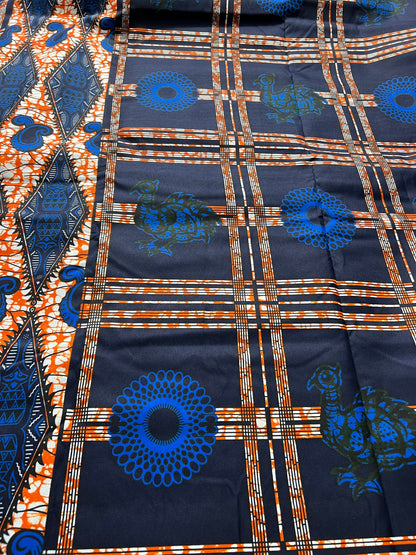 Polycotton African Fabric 6 Yards Soft Ankara Wax Print Material