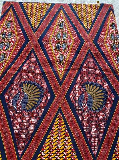 Polycotton African Fabric 6 Yards Soft Ankara Wax Print Material