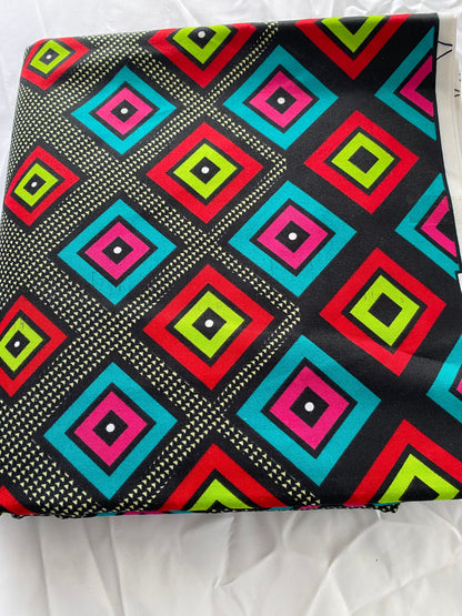 Polycotton African Fabric 6 Yards Soft Ankara Wax Print Material