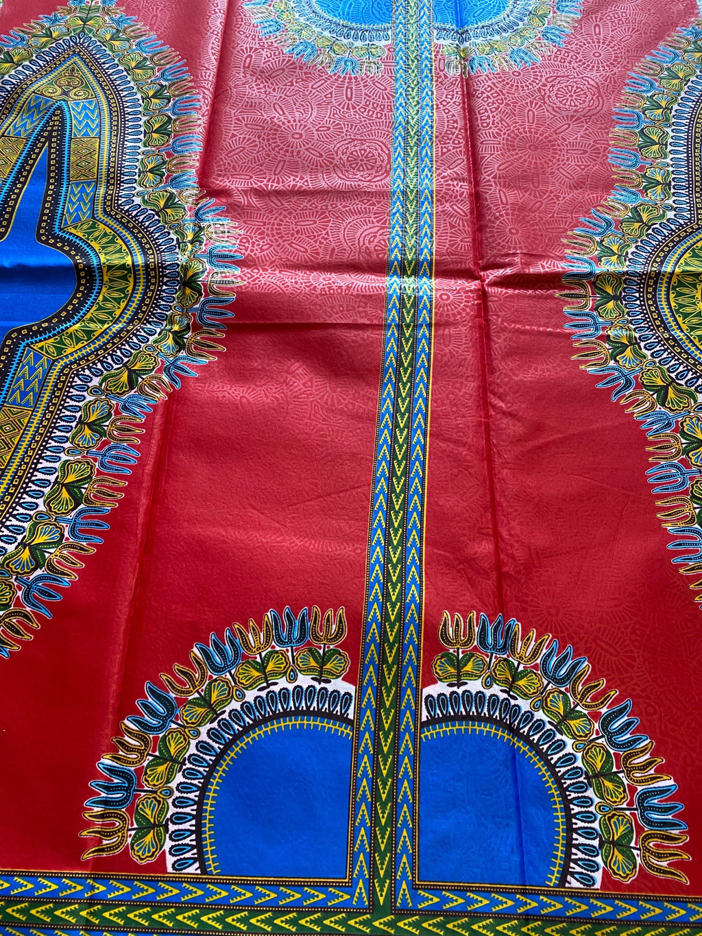 Dashiki African Wax Print: Angelina Cotton Fabric, 6 Yards