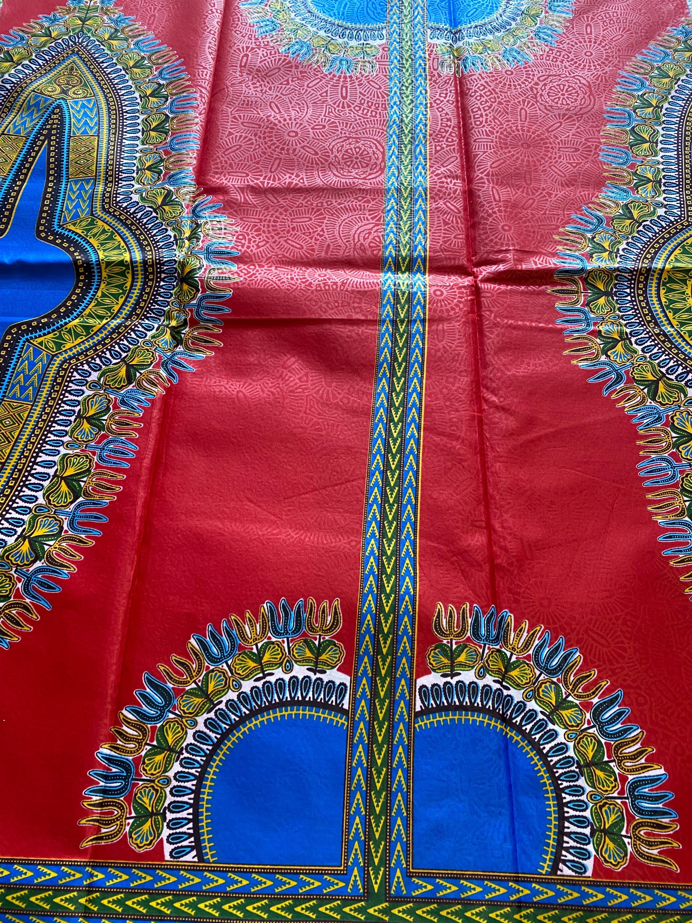 Dashiki African Wax Print: Angelina Cotton Fabric, 6 Yards