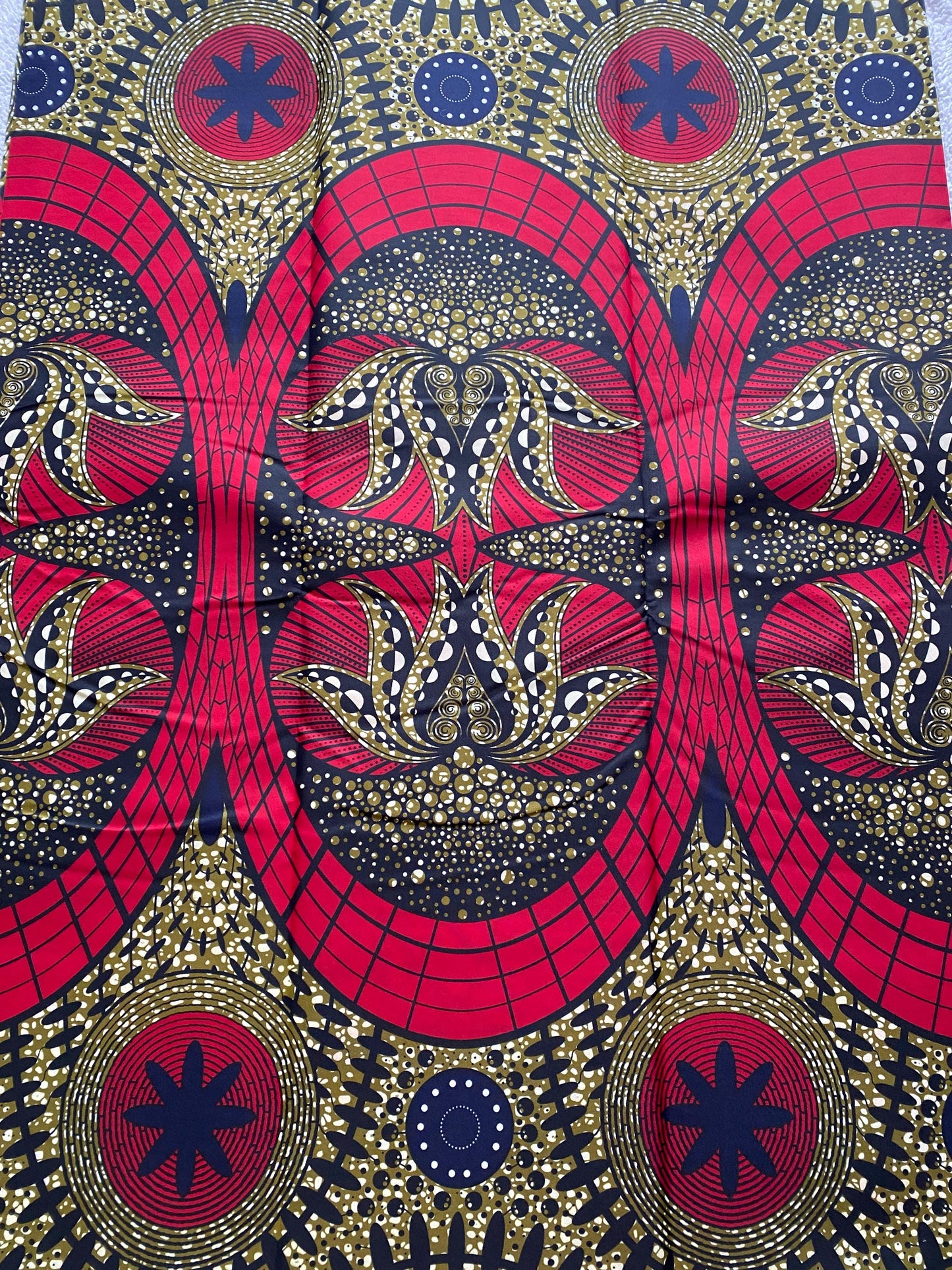 Polycotton African Fabric 6 Yards Soft Ankara Wax Print Material