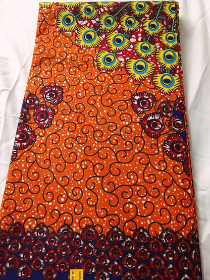 Polycotton African Fabric 6 Yards Soft Ankara Wax Print Material