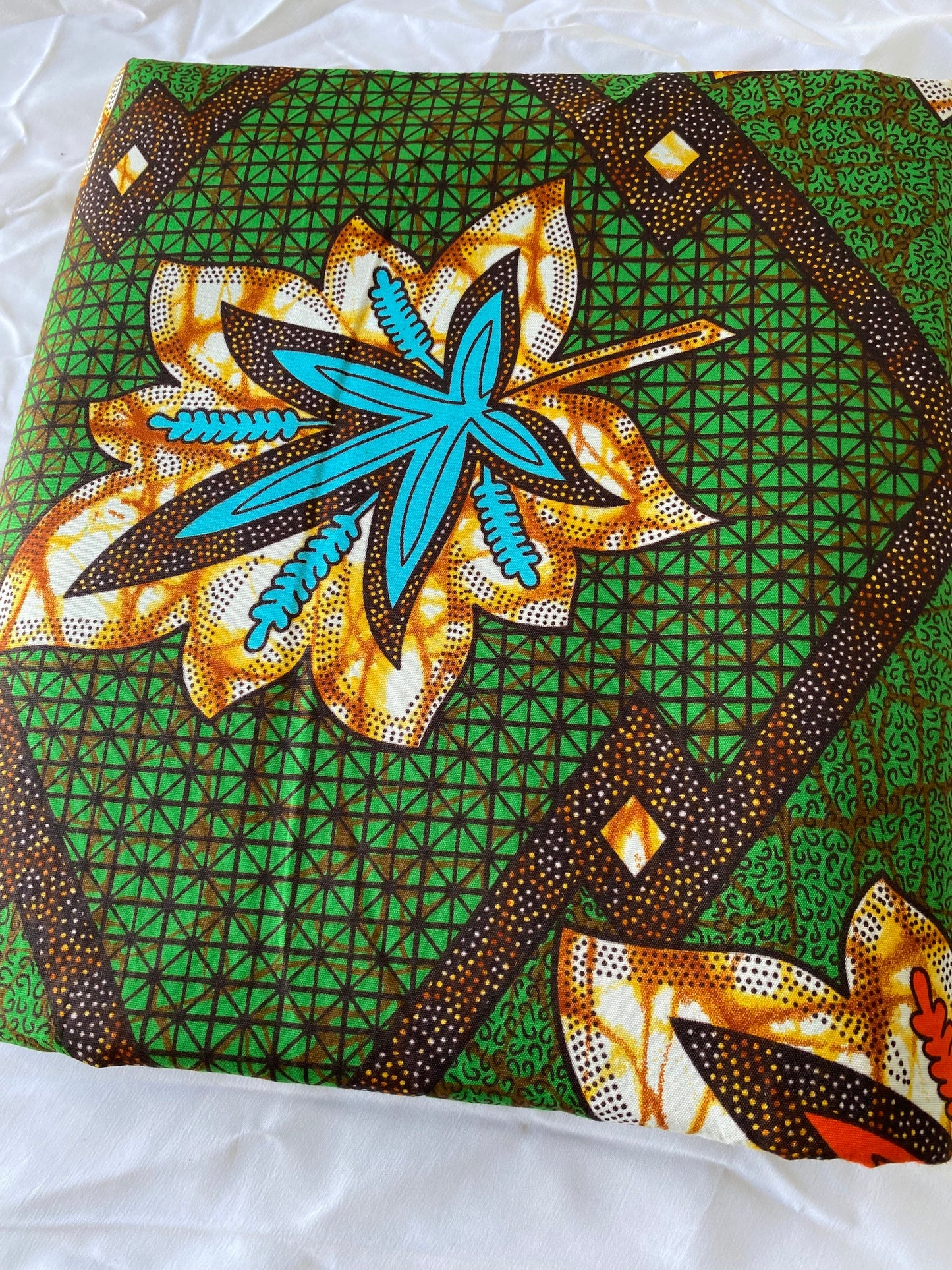 Polycotton African Fabric 6 Yards Soft Ankara Wax Print Material