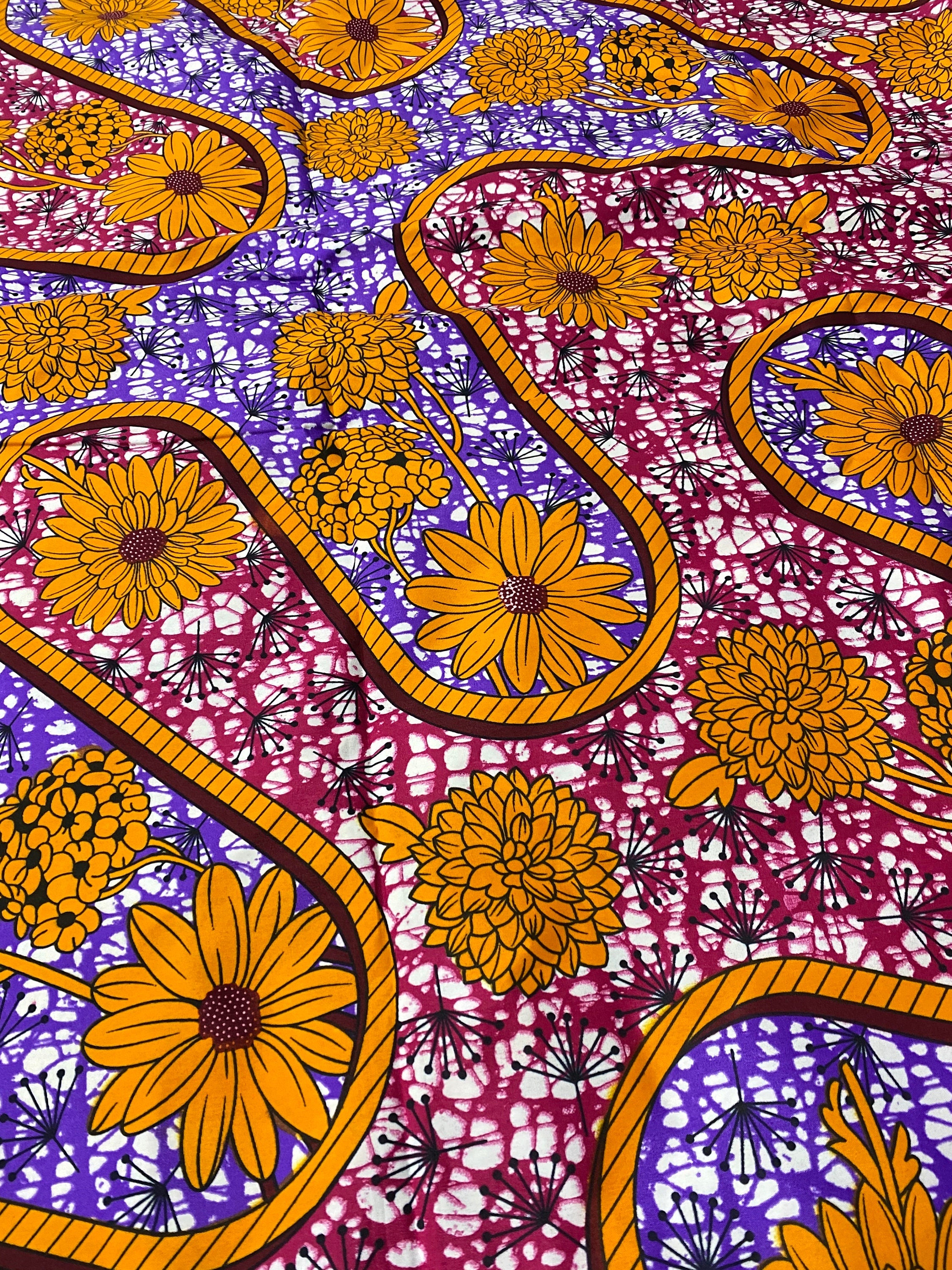 Polycotton African Fabric 6 Yards Soft Ankara Wax Print Material
