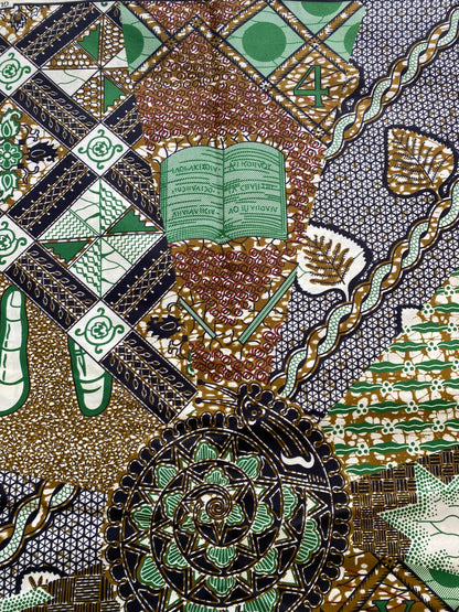 Polycotton African Fabric 6 Yards Soft Ankara Wax Print Material