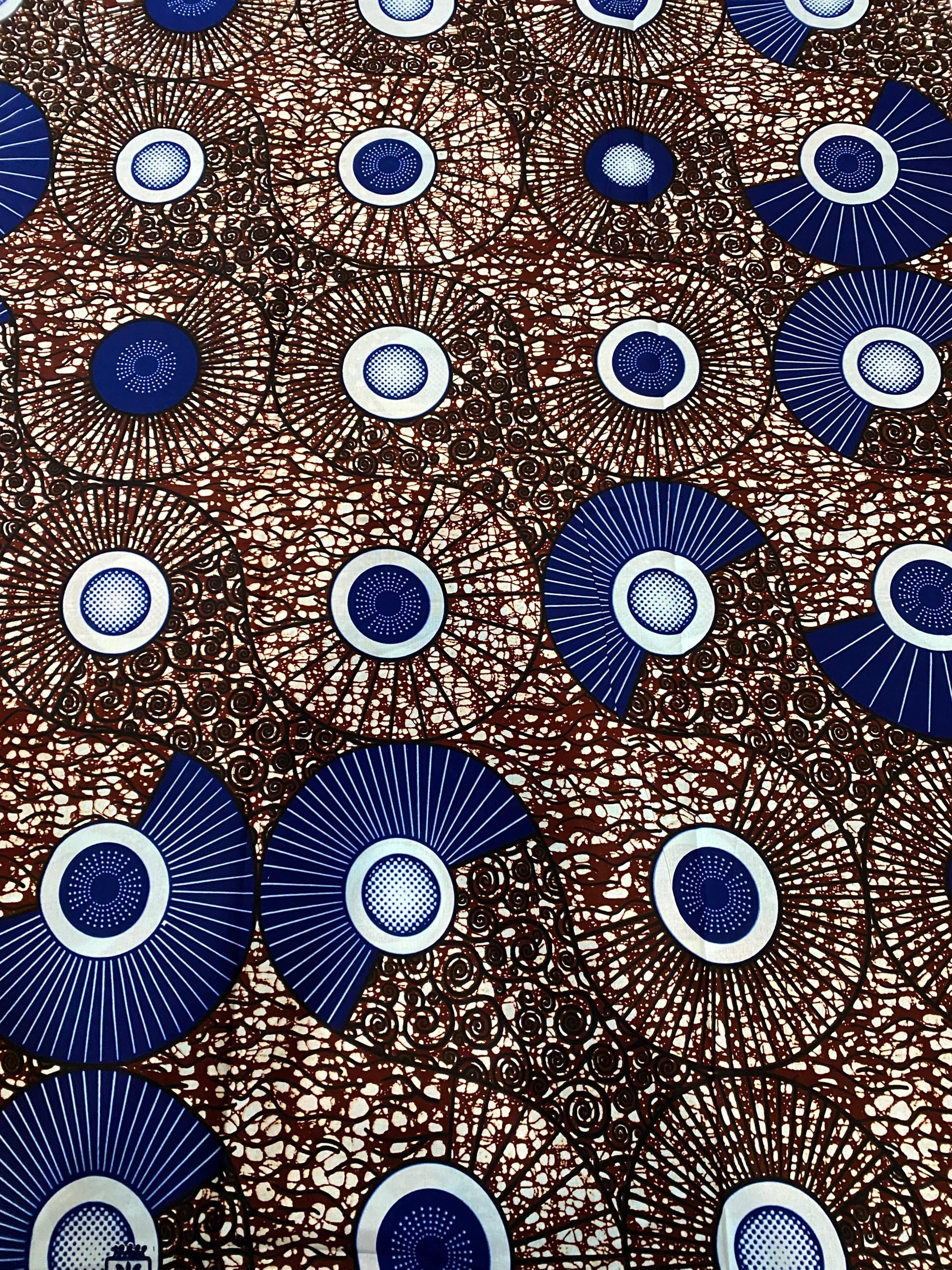 6 Yards 100% Cotton Ankara Wax Print Fabric African Print for Dressmaking, Quilting & Home Décor