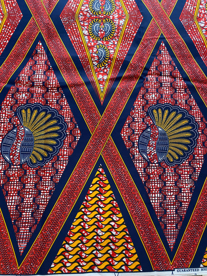 Polycotton African Fabric 6 Yards Soft Ankara Wax Print Material