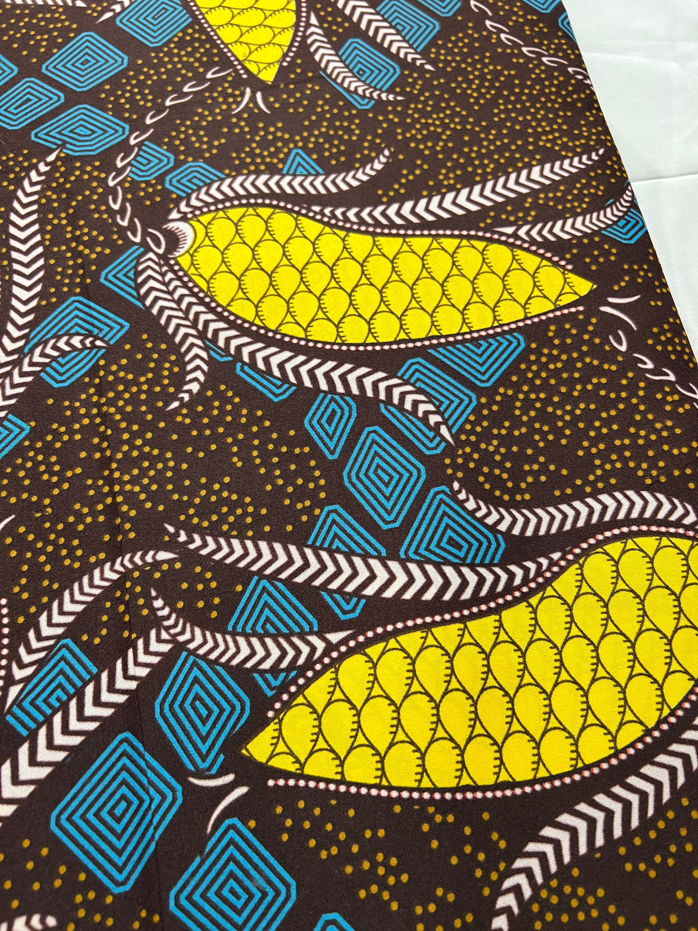 Polycotton African Fabric 6 Yards Soft Ankara Wax Print Material