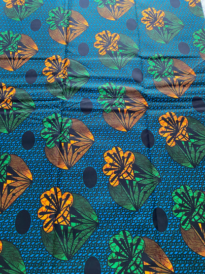 Polycotton African Fabric 6 Yards Soft Ankara Wax Print Material