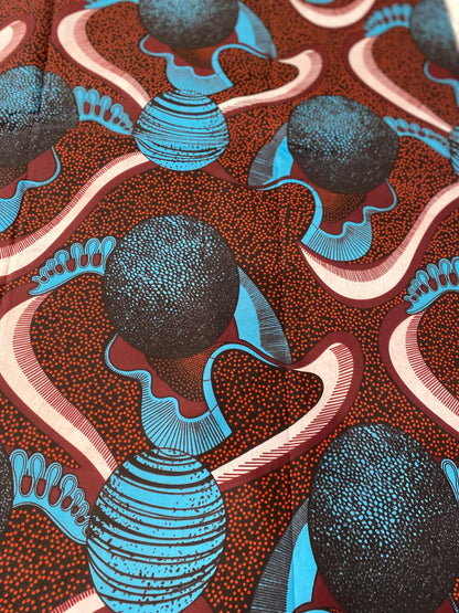 Polycotton African Fabric 6 Yards Soft Ankara Wax Print Material