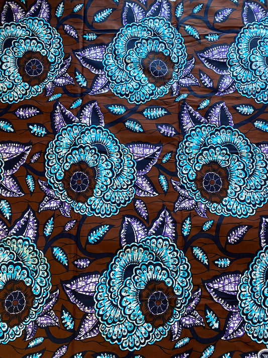 6 Yards Ankara Wax Print Fabric, African Cotton Print