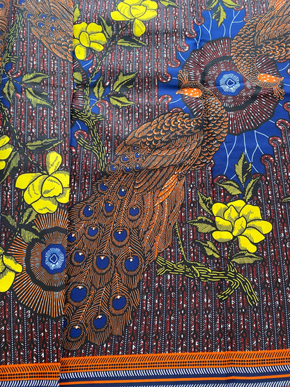 Polycotton African Fabric 6 Yards Soft Ankara Wax Print Material