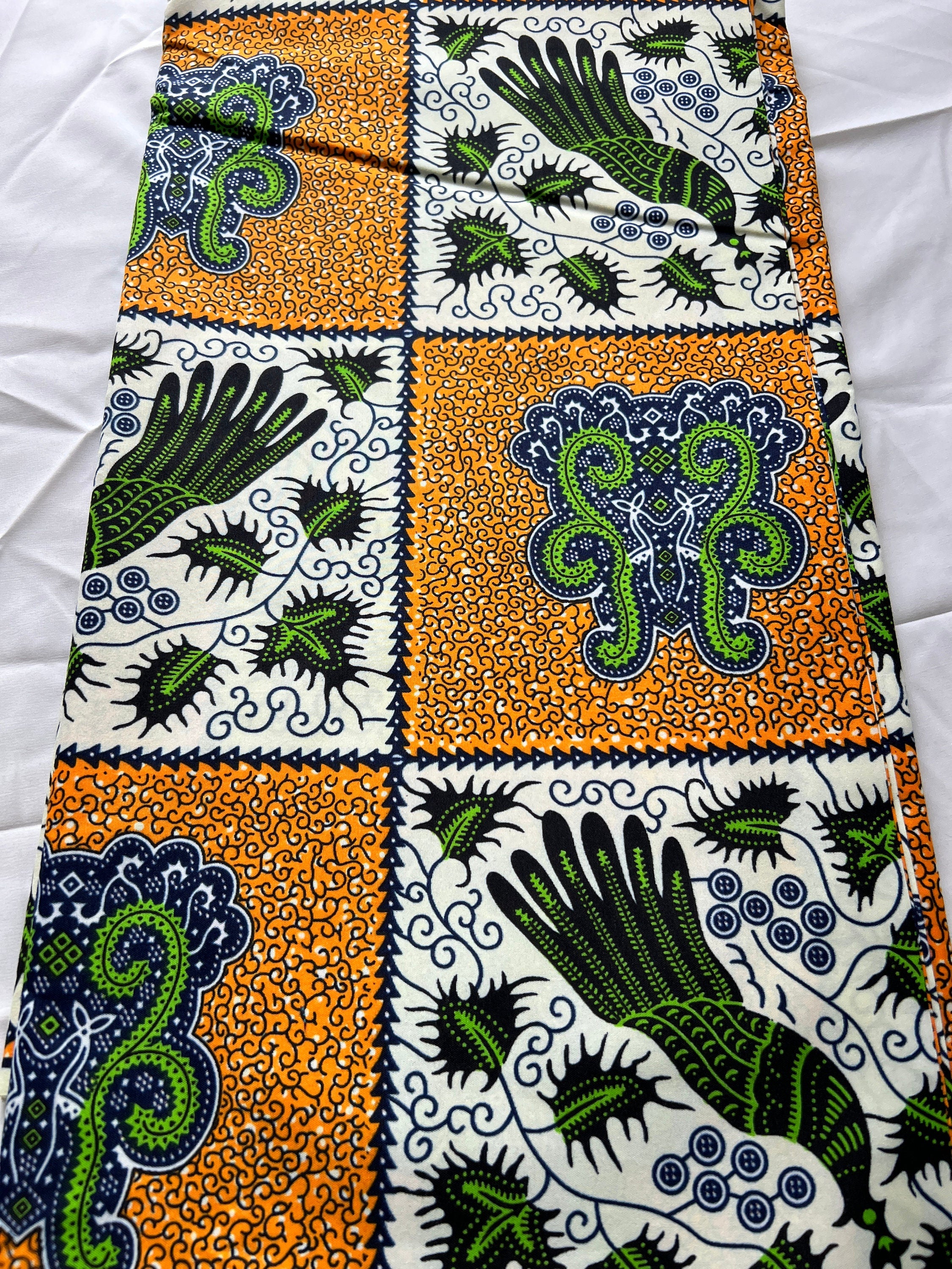 Polycotton African Fabric 6 Yards Soft Ankara Wax Print Material