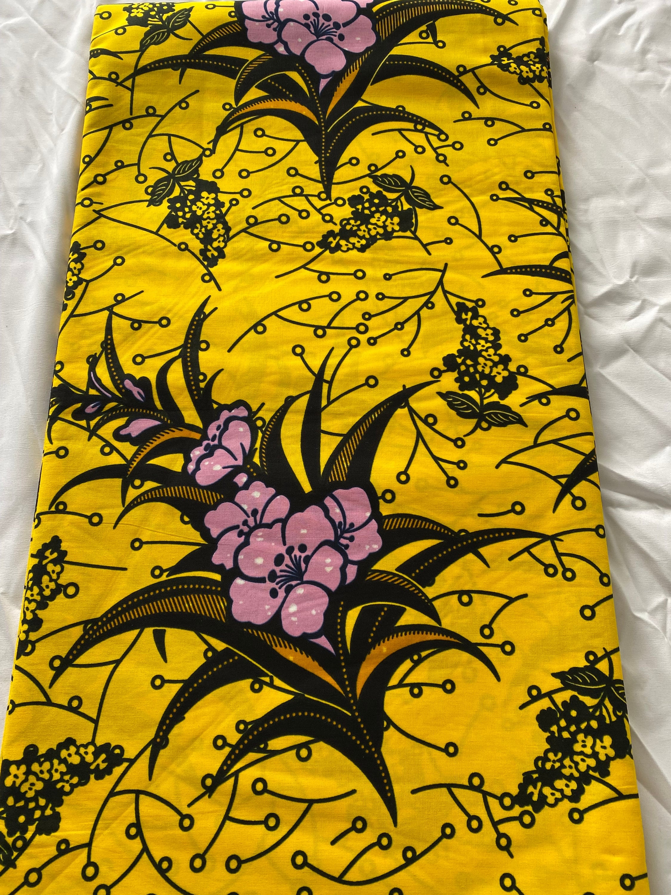 Bold Ankara African Print Fabric: 6 Yards 100% Cotton Wax Print