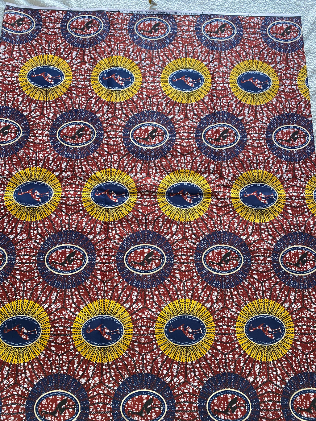 Polycotton African Fabric 6 Yards Soft Ankara Wax Print Material