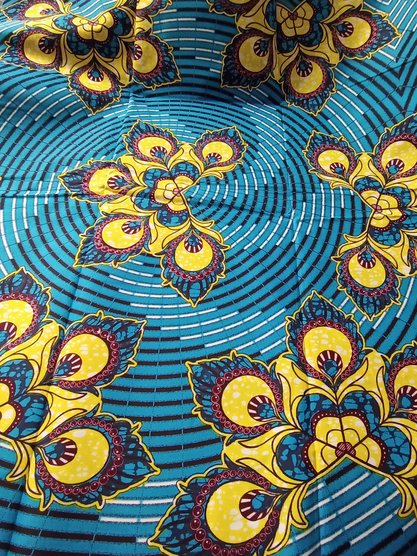 Polycotton African Fabric 6 Yards Soft Ankara Wax Print Material