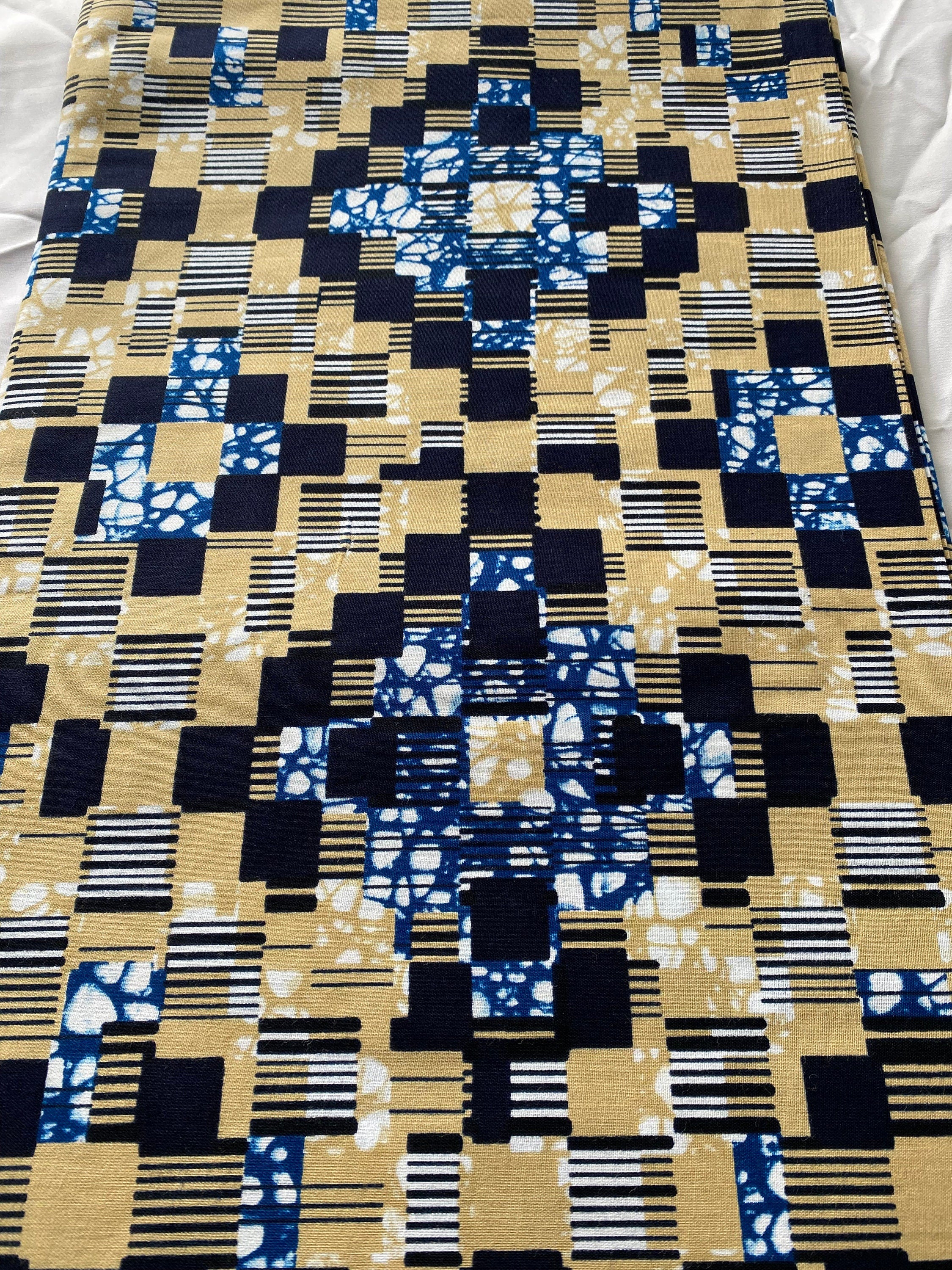 6 Yards 100% Cotton Ankara Wax Print Fabric African Print for Dressmaking, Quilting & Home Décor