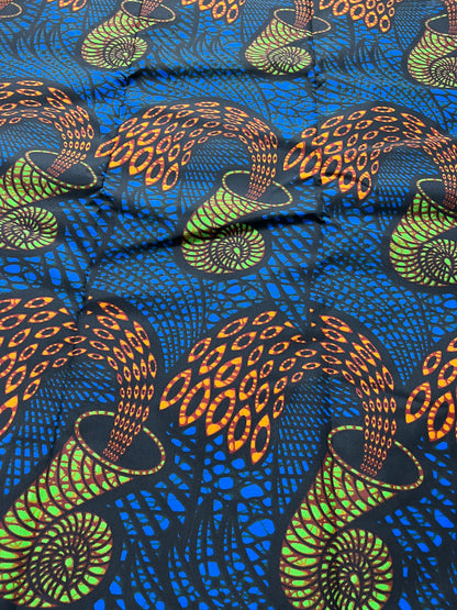 Polycotton African Fabric 6 Yards Soft Ankara Wax Print Material