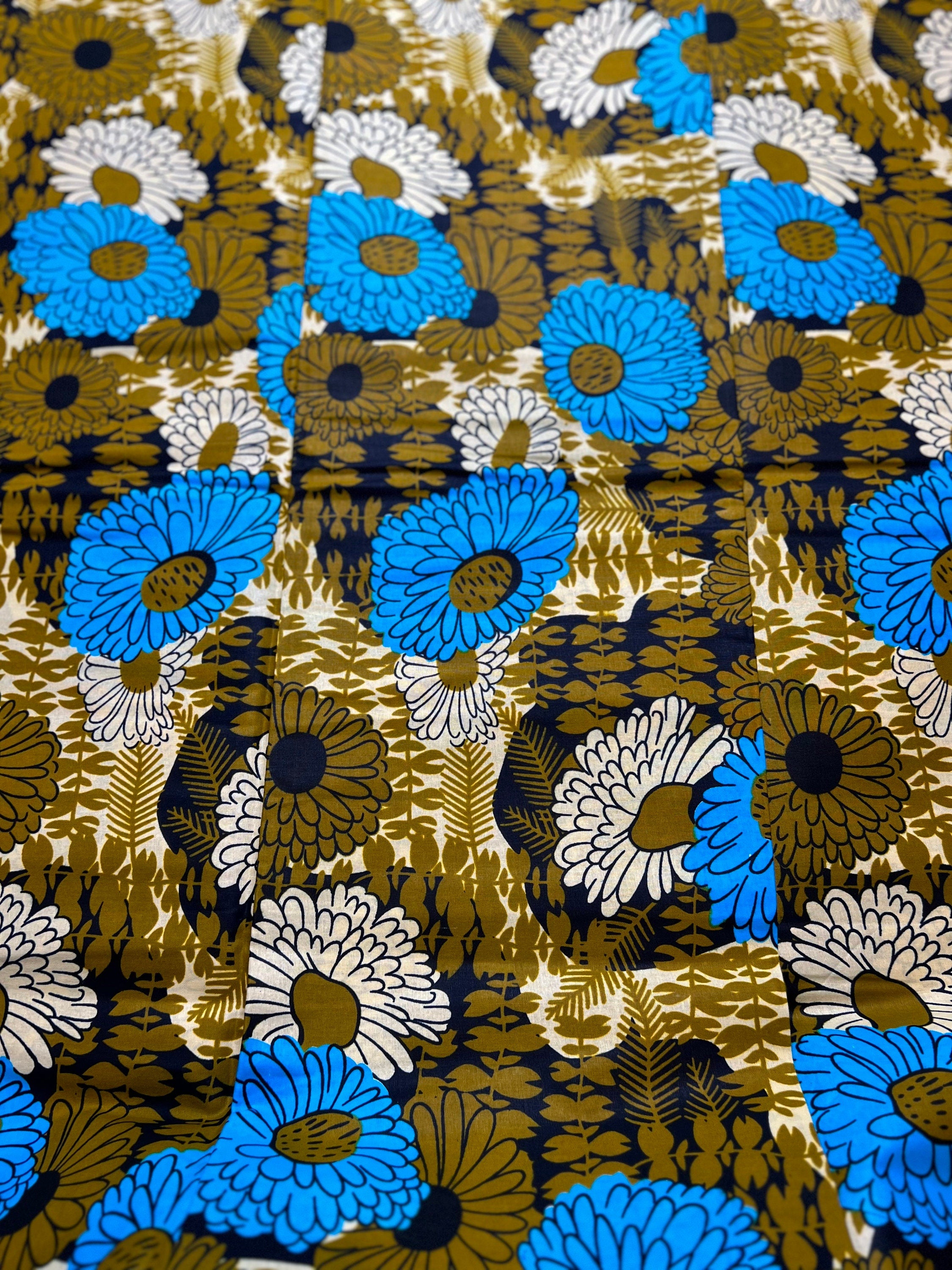 6 Yards 100% Cotton Ankara Wax Print Fabric African Print for Dressmaking, Quilting & Home Décor