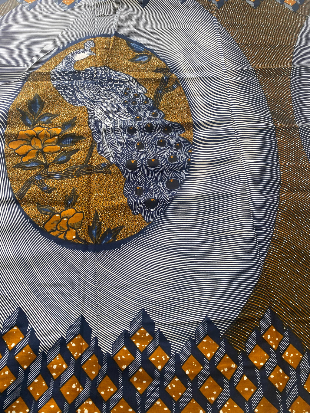 Bold Ankara African Print Fabric: 6 Yards 100% Cotton Wax Print