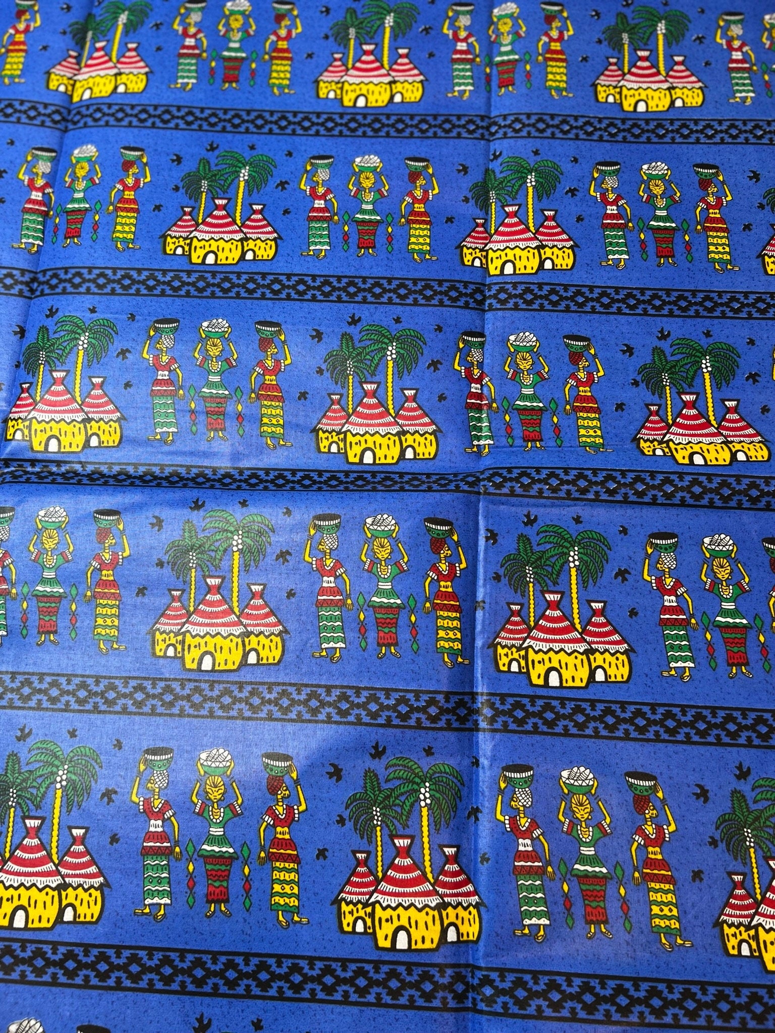 Mud Print Fabric 6 Yards African Tribal Wax Print Cloth