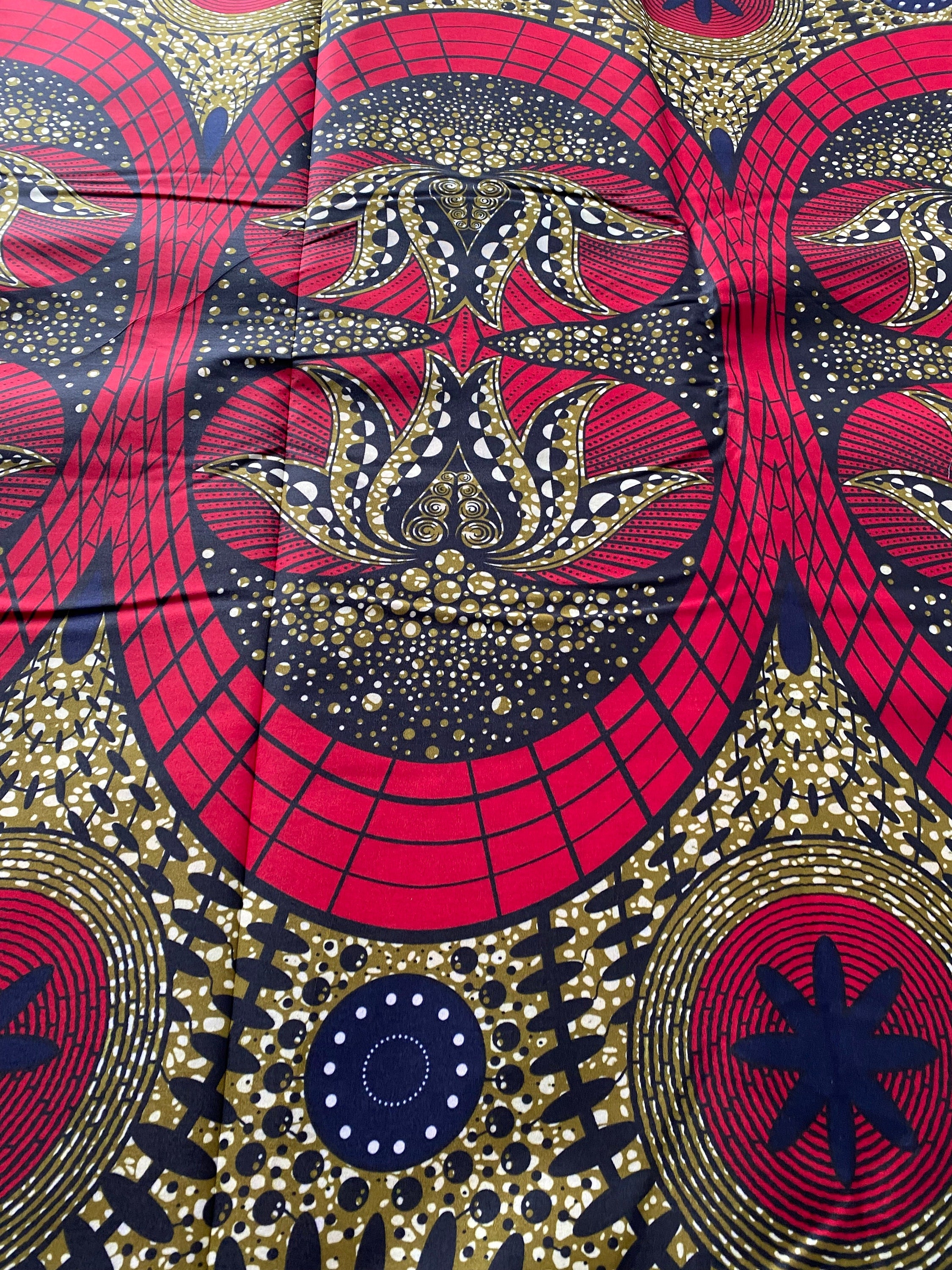 Polycotton African Fabric 6 Yards Soft Ankara Wax Print Material