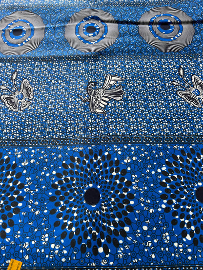 Polycotton African Fabric 6 Yards Soft Ankara Wax Print Material