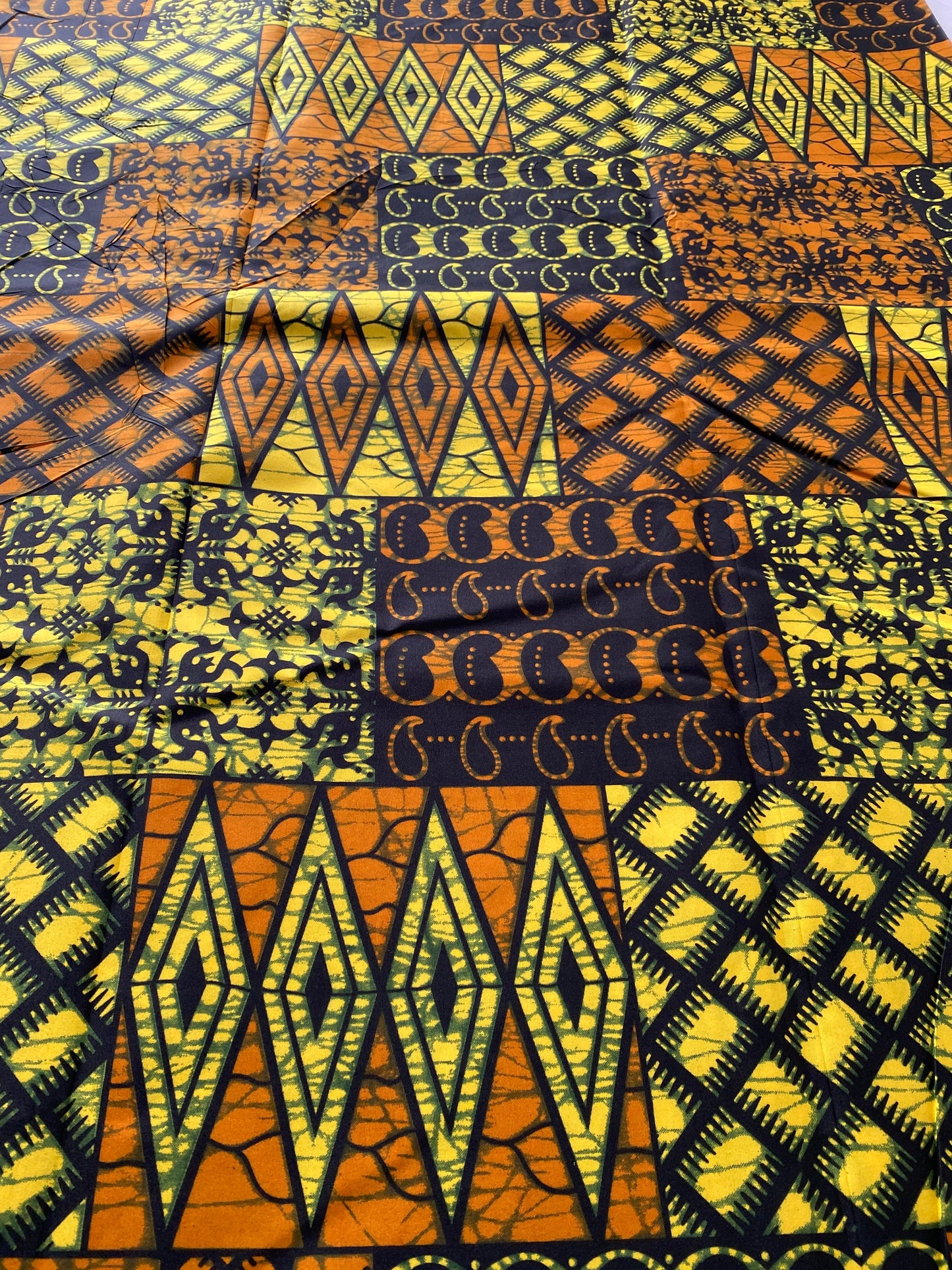 Polycotton African Fabric 6 Yards Soft Ankara Wax Print Material