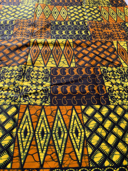Polycotton African Fabric 6 Yards Soft Ankara Wax Print Material