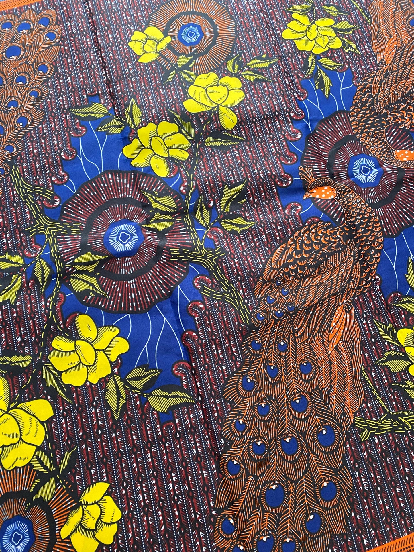 Polycotton African Fabric 6 Yards Soft Ankara Wax Print Material