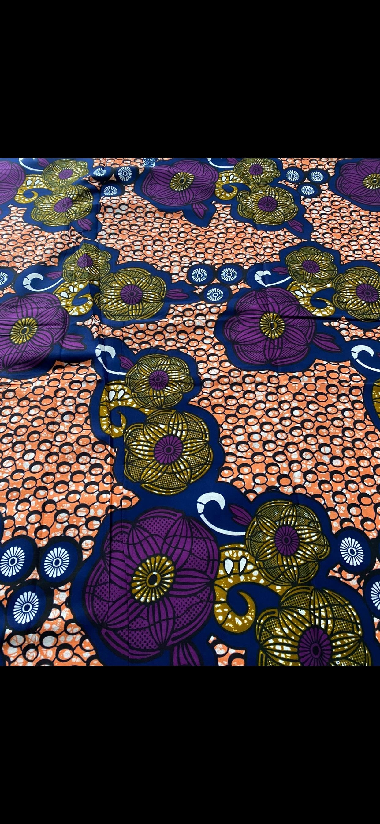 6 Yards 100% Cotton Ankara Wax Print Fabric African Print for Dressmaking, Quilting & Home Décor