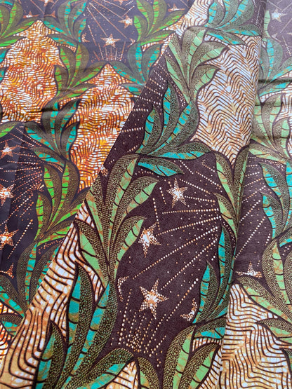 Polycotton African Fabric 6 Yards Soft Ankara Wax Print Material