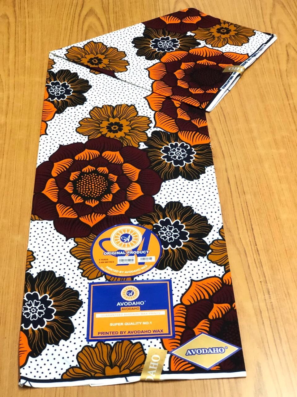 6 Yards 100% Cotton Ankara Wax Print Fabric African Print for Dressmaking, Quilting & Home Décor