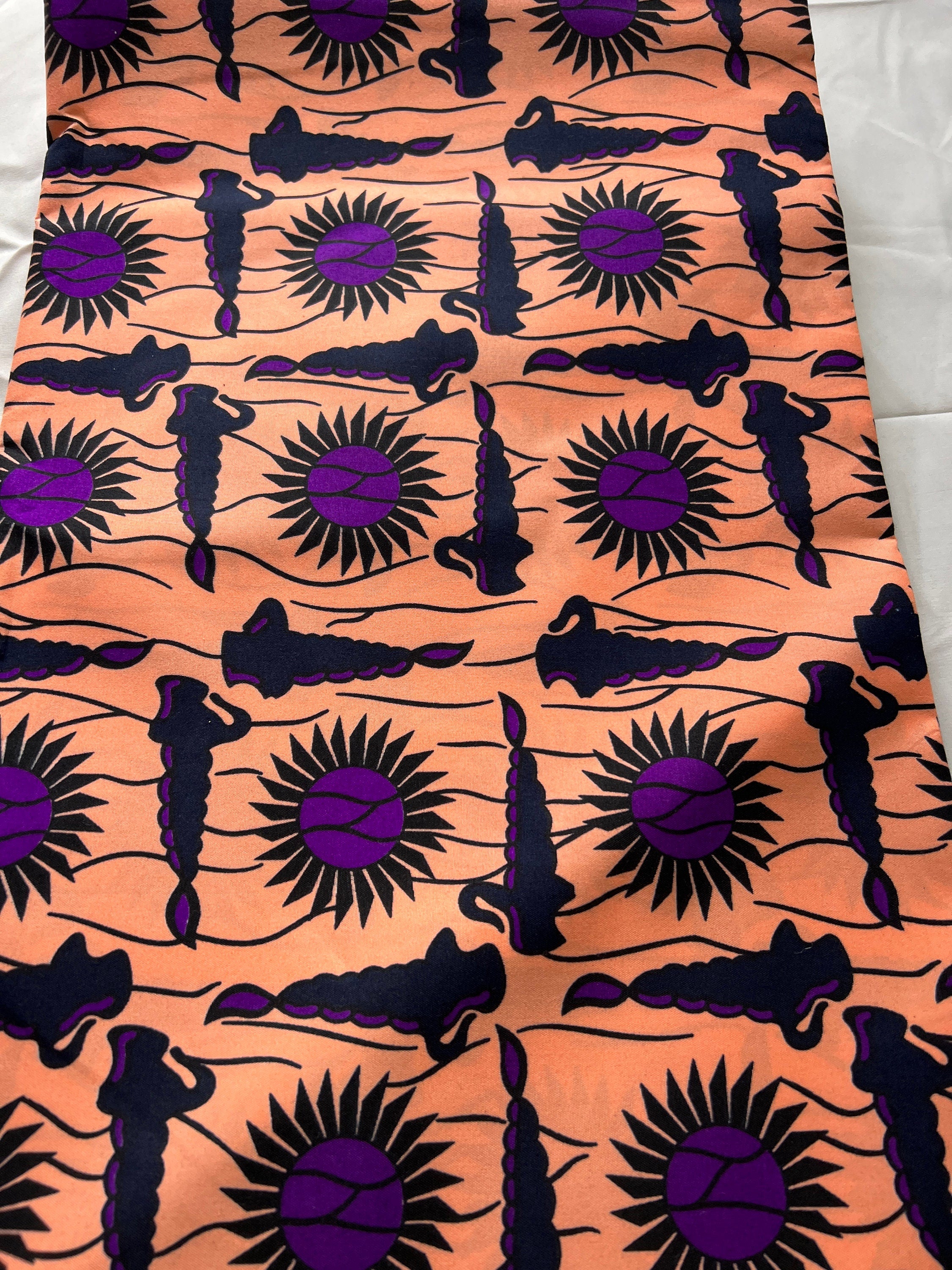 Polycotton African Fabric 6 Yards Soft Ankara Wax Print Material