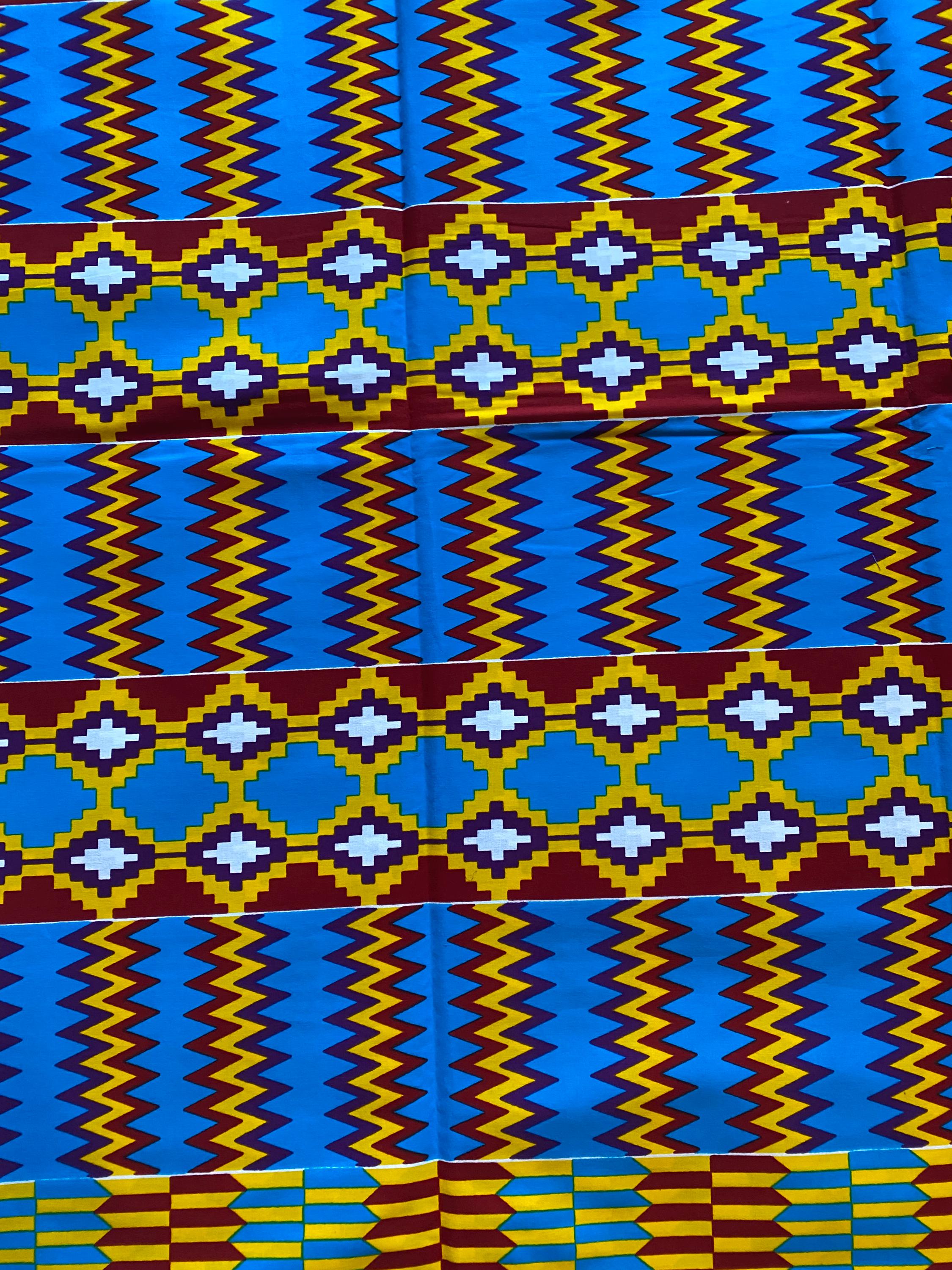 Kente Fabric 6 Yards African Kente Cloth