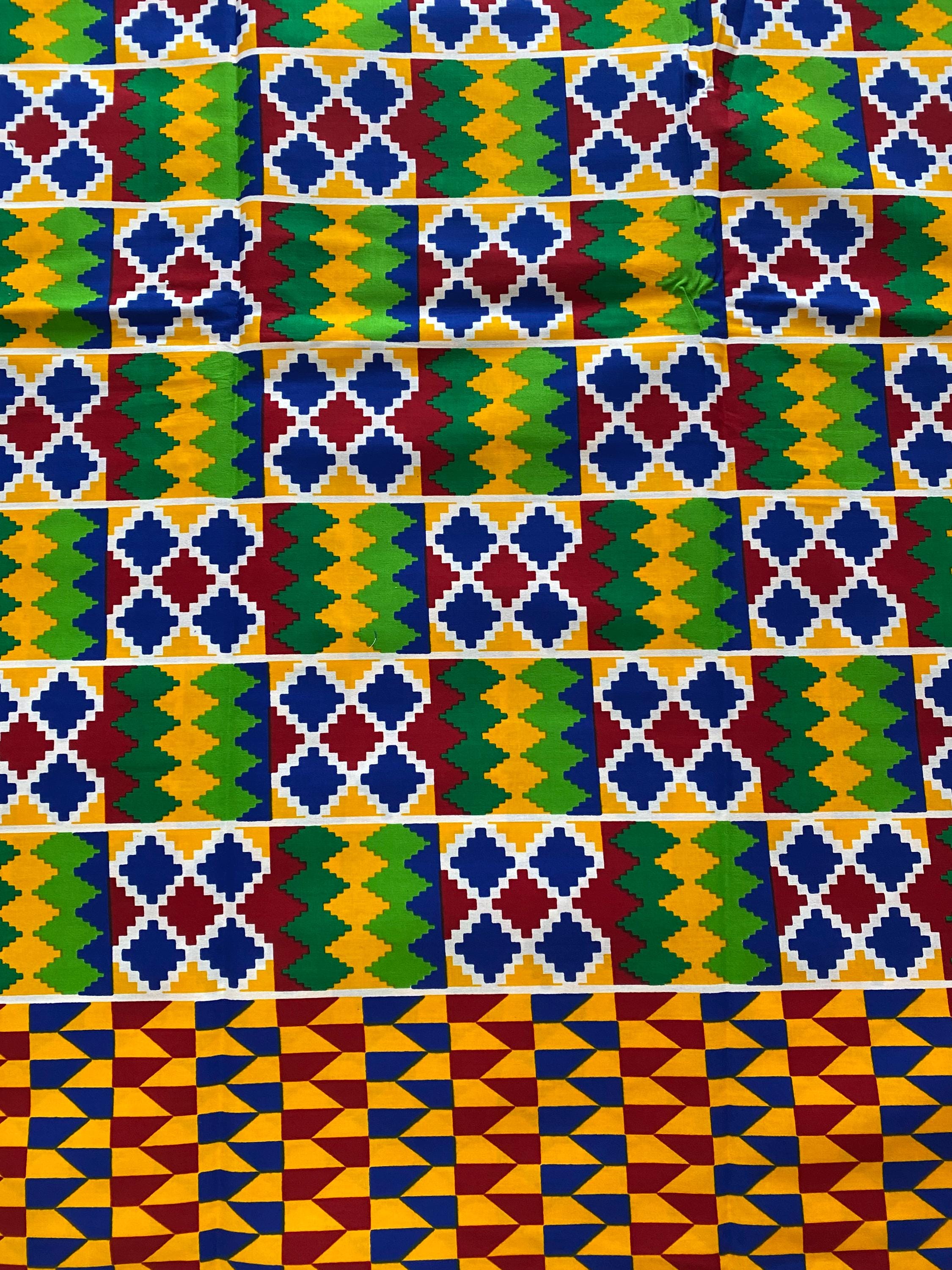 6yards Genuine Kente 100% cotton African wax